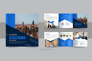 Conference square trifold brochure, a Brochure Template by Pavel_design