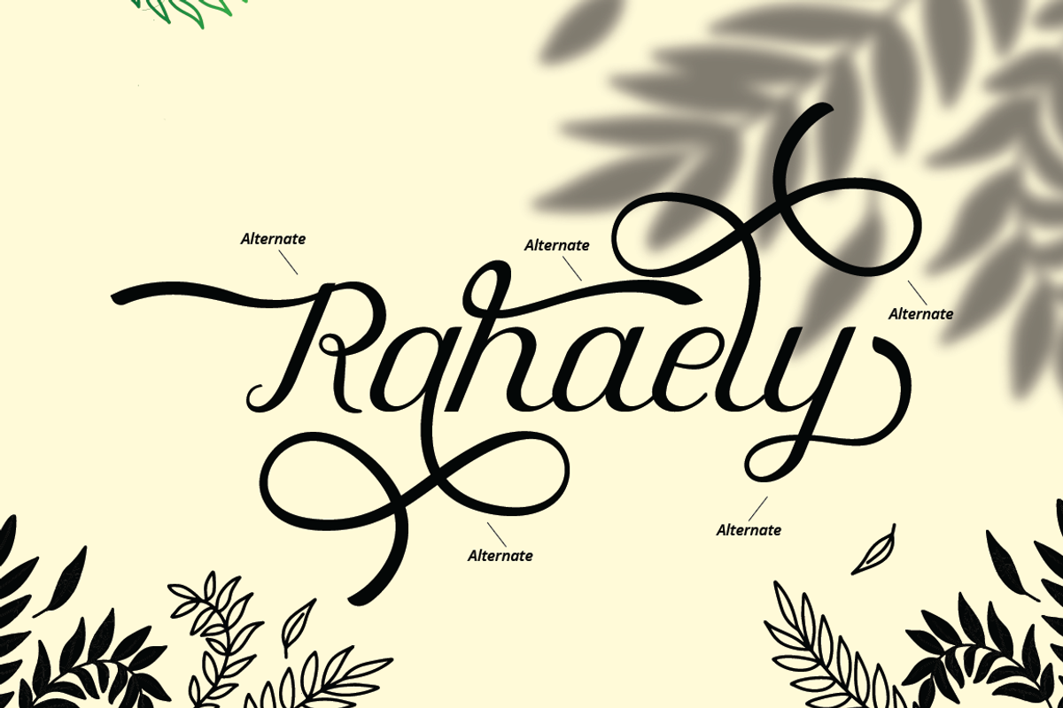 Rahaely - Elegant Script Font, a Script Font by PutraCetol Studio (Photo 3 of 11)