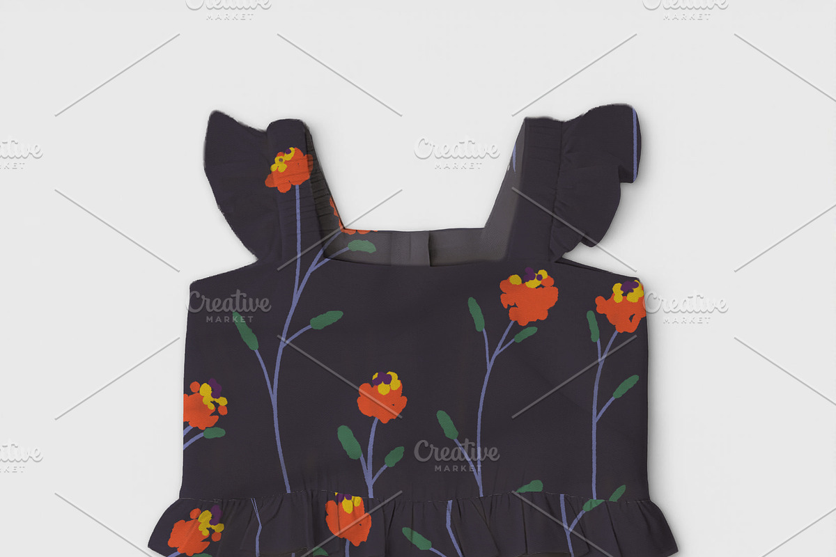 Baby Girl Ruffle Romper Mockup, a Shirt Mockup by Nora Gad (Photo 14 of 21)