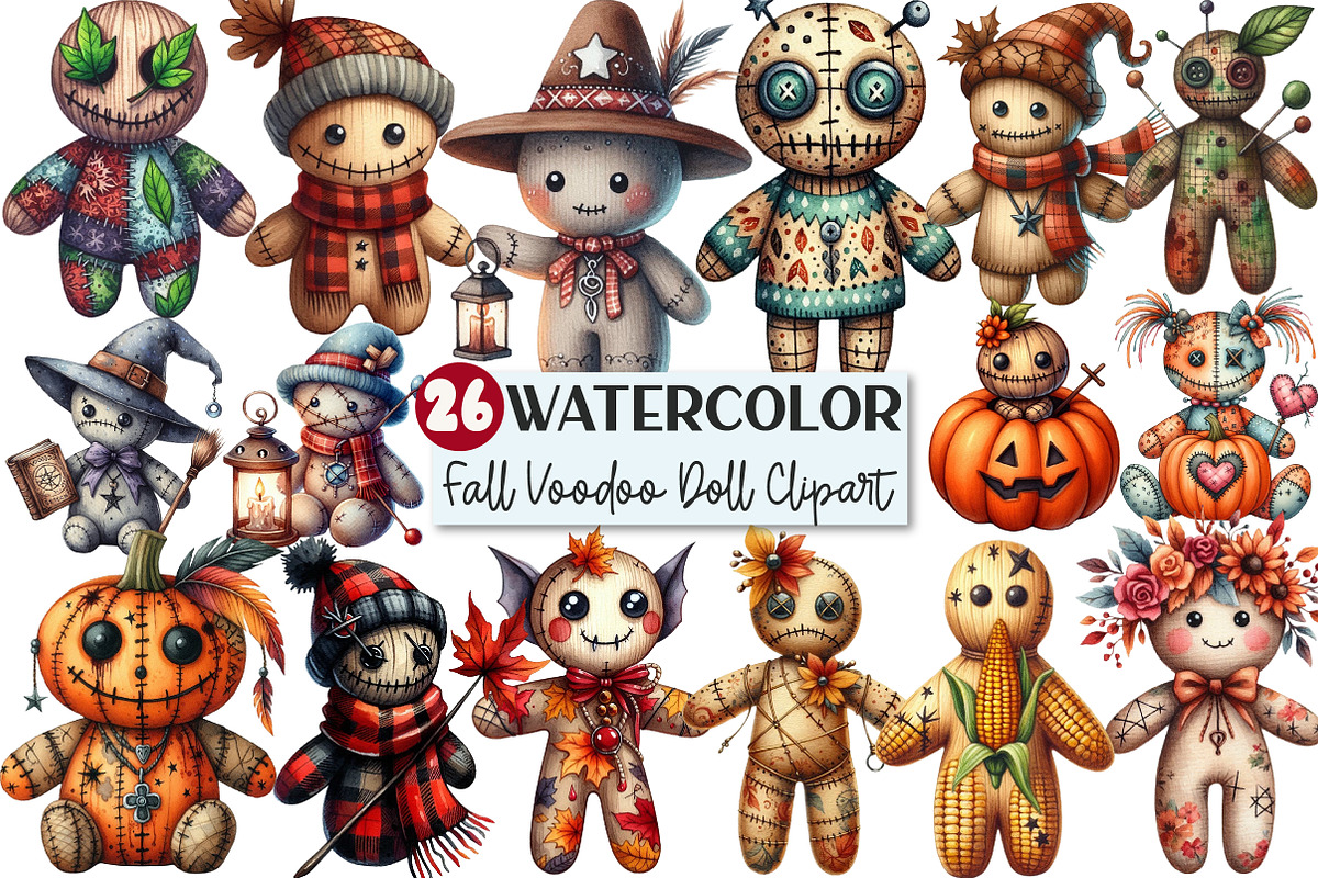 Autumn Voodoo Doll Clipart, an Illustration by Rose Art (Photo 1 of 8)