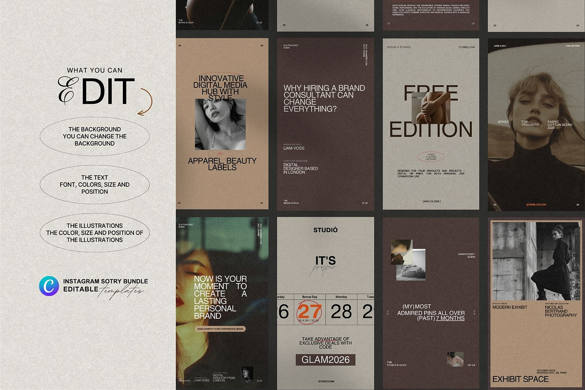Instagram Stories Template For Canva, a Social Media Template by Crafted Pixel (Photo 8 of 9)