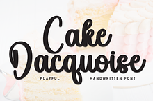 Cake Dacquoise | Script Font