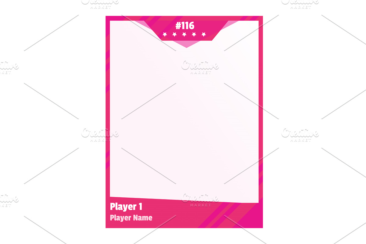 Game sports card template, a Texture Illustration by Things for designers