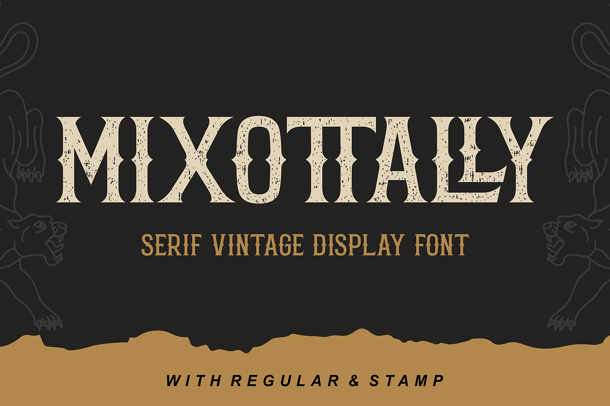 mixottally - serif vintage display f, a Font by zamjumps (Photo 1 of 10)