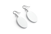 White Oval Earring Jewelry 3D Model, an Object 3D Model by rebrandy (Thumbnail 2 of 9)