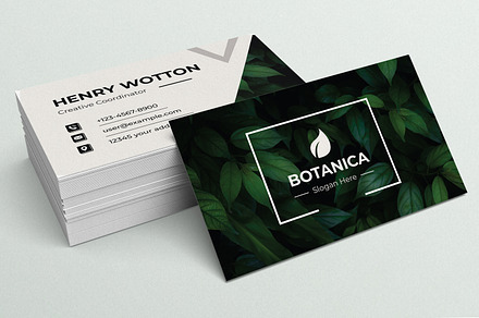 Botanica Business Card, a Business Card Template by MightyDesign