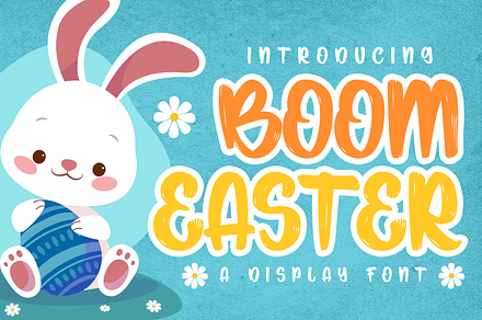 Boom Easter Marker Display Font, a Handwritten Font by dansdesign