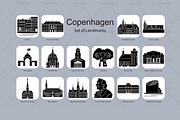 Copenhagen landmark icons (16x), an Icon by Artefy's Graphic Bar (Thumbnail 2 of 2)