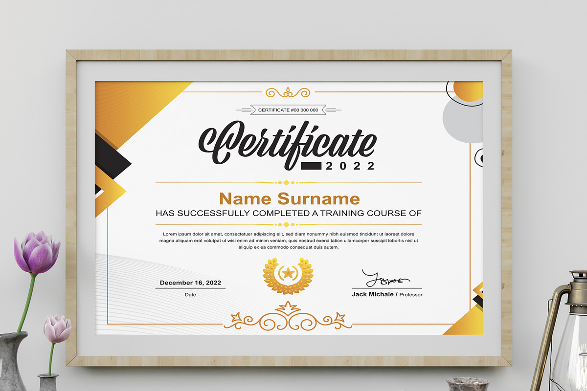 Award Certificate Template Layout