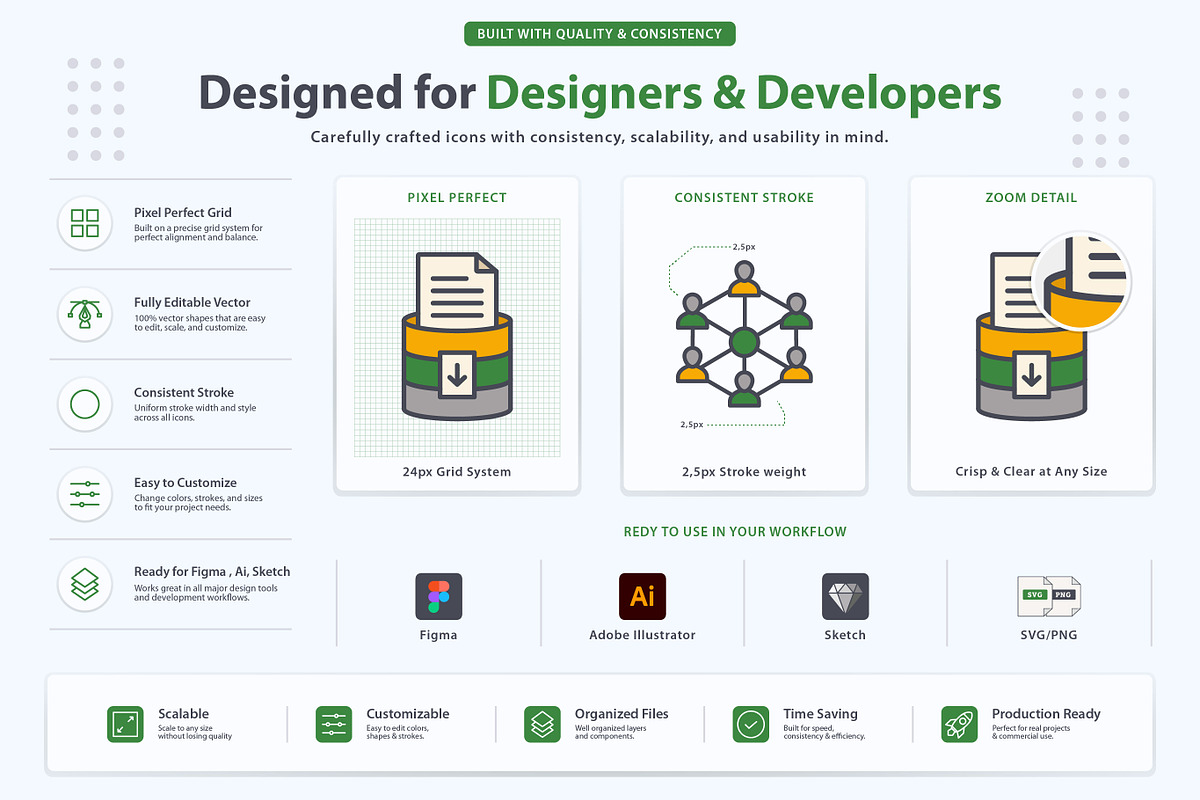 Enterprise Workflow Icons Pack, an Outline Icon by vexper (Photo 7 of 8)