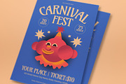 Blue Quirky Carnivals Flyer Set, a Flyer Template by graphicook (Thumbnail 2 of 3)