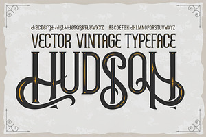 Hudson OTF Vintage Label Font.