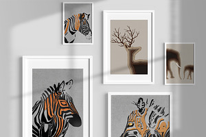 Modern Creative Animal Art Prints