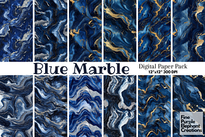 Blue Marble Texture Granite Stone
