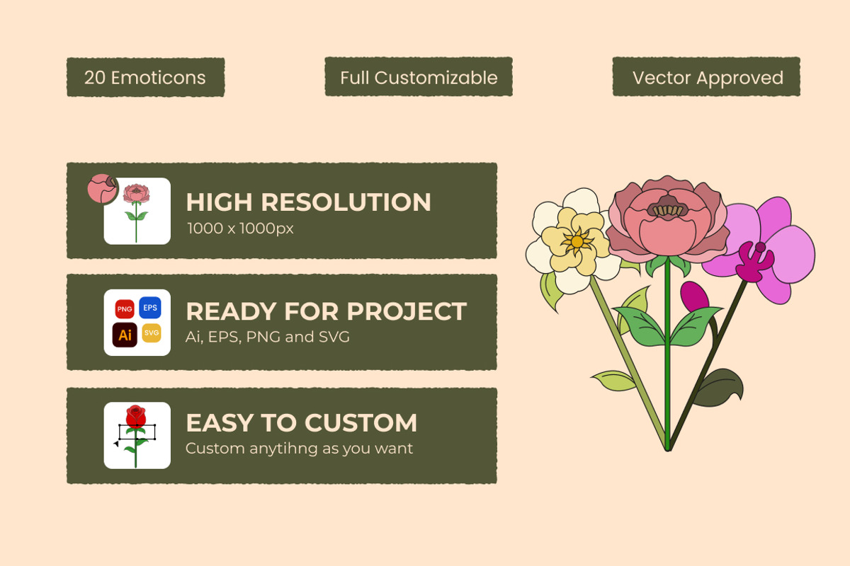 Petal Shape Illustration, an Object Illustration by Loin Studio (Photo 2 of 3)
