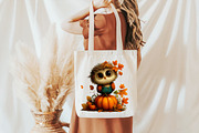 Whimsical Autumn Fall Owl Clipart, a Seasonal Illustration by Designworld (Thumbnail 9 of 10)