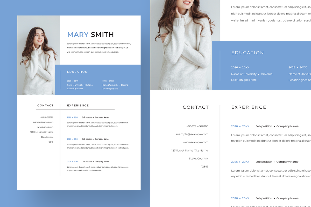 Simple CV Design Template A4, a Resume Template by Filip Studio (Photo 2 of 4)