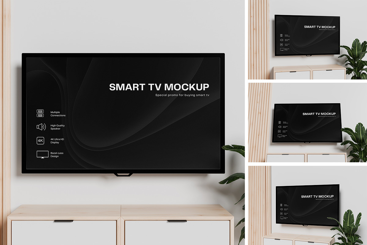 Smart TV Mockup, a Wearable Device Mockup by swsi-studio (Photo 1 of 5)