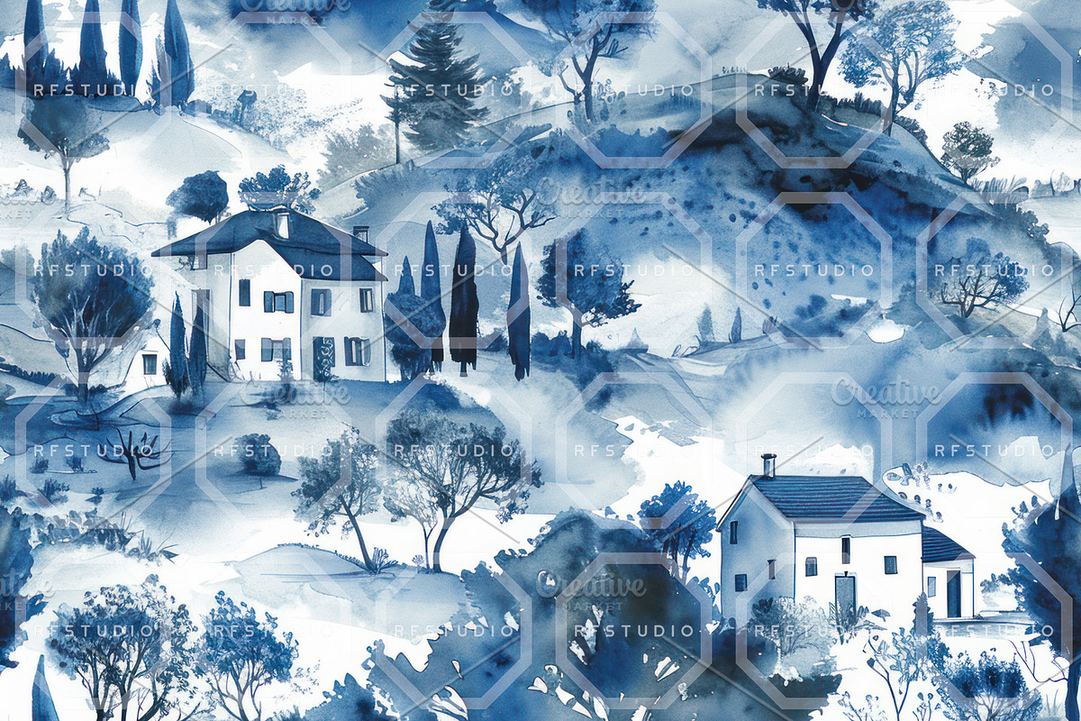 Oriental Whispers Watercolor Bundle, a Texture Illustration by RefinedFantasyStudio (Photo 7 of 9)