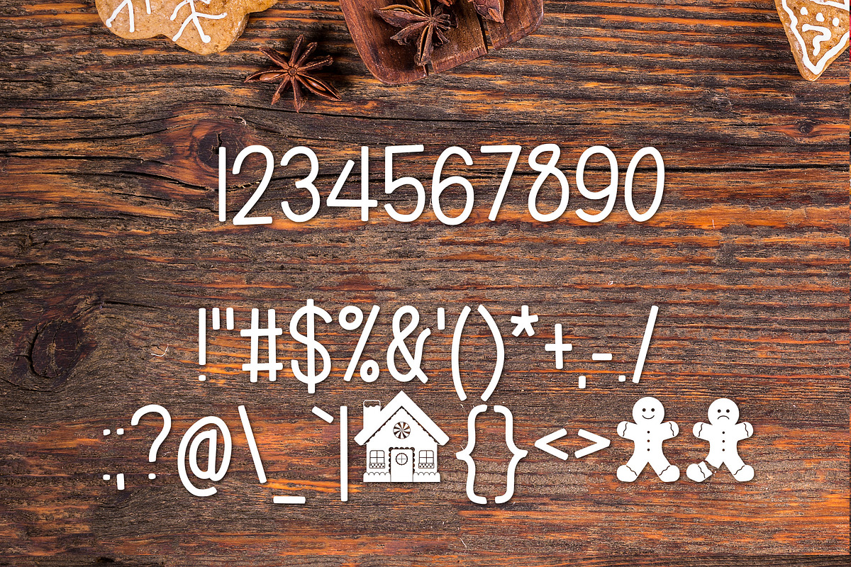Gingerbread a Tasty Font, a Font by Kitaleigh (Photo 3 of 3)