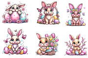 Whimsical Easter Bunny Clipart, an Illustration by Dream Creation (Thumbnail 5 of 6)