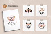 Magic Moon Butterflies Clipart Set, an Object Graphic by Alena Koval (Thumbnail 4 of 15)
