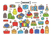 Vector set on the theme of baggage, an Object Graphic by Olga Chuklay (Thumbnail 1 of 2)