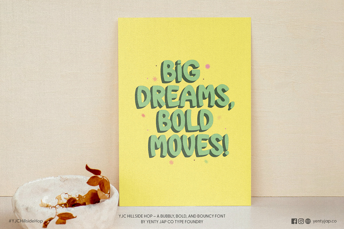 YJC Hillside Hop, a Handwritten Font by YENTY JAP CO (Photo 2 of 9)
