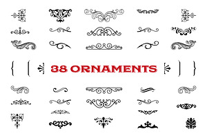 Vintage Ornaments Set - AI, EPS, PNG