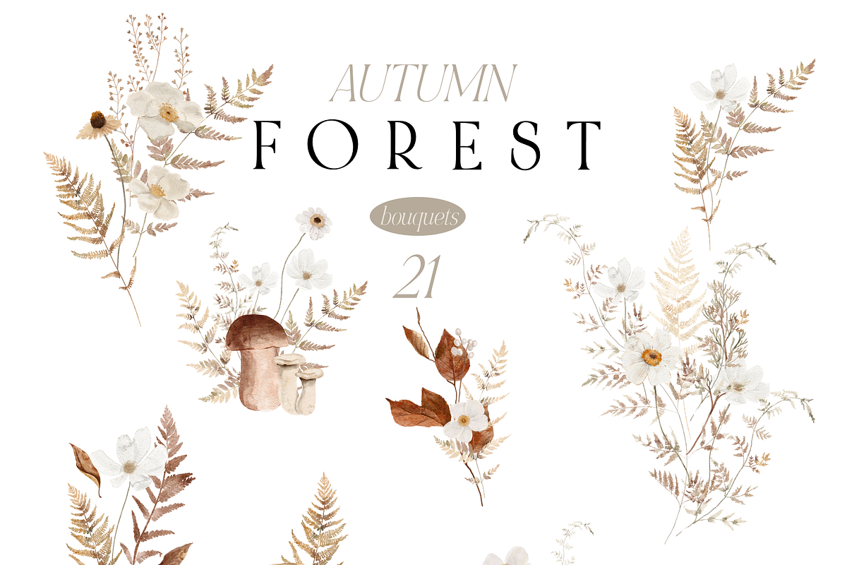 Autumn and Winter FOREST -watercolor, a Seasonal Illustration by Youksy (Photo 14 of 29)