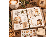 Watercolor Coffee Clipart Bundle PNG, a Food Illustration by Villa 11 Estudio (Thumbnail 4 of 7)