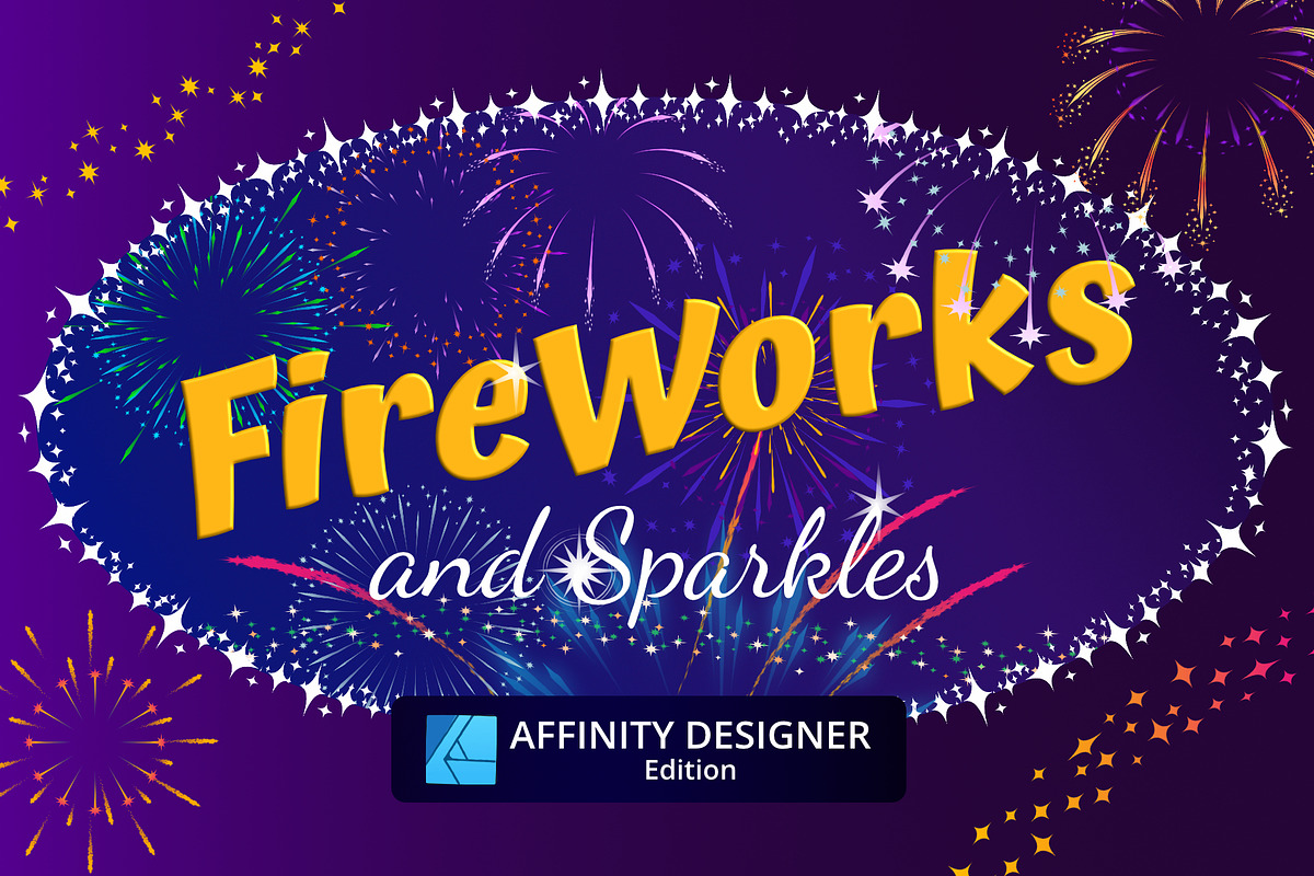 Fireworks & Sparkles – Affinity, a Brush Add-On by DonkeyWorx (Photo 1 of 4)