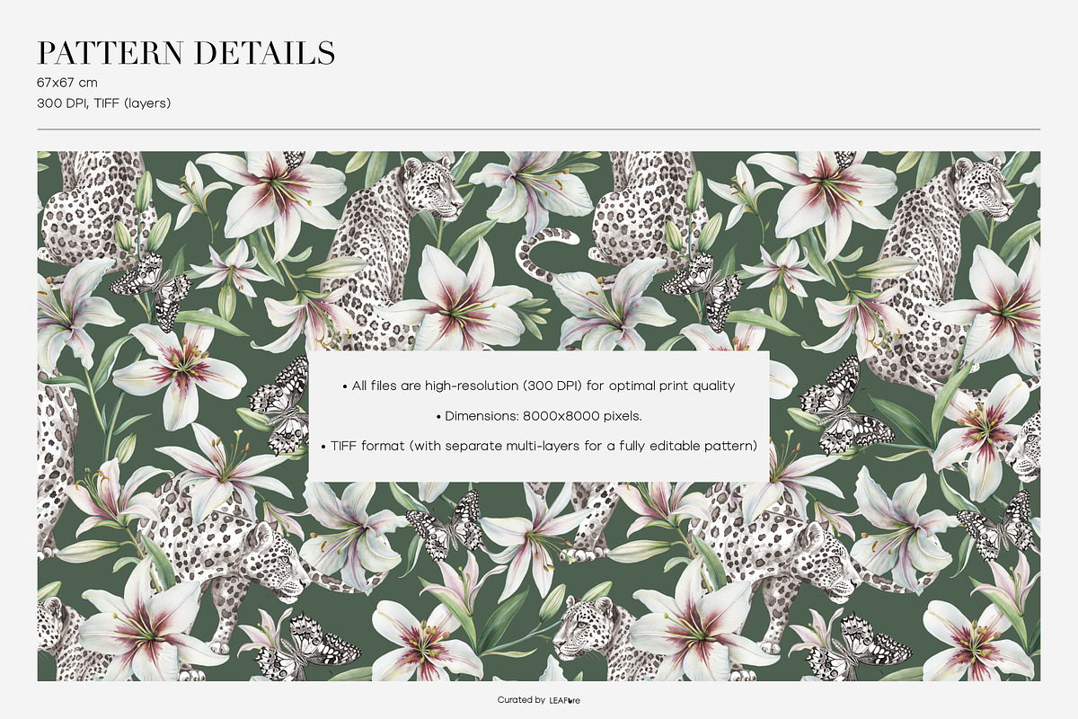 Moonlit Grace | Luxury Patterns, a Pattern Graphic by LEAFure (Photo 2 of 10)