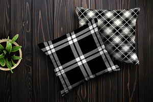 Black & White Plaid Seamless Pattern