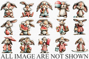 Whimsical Summer Beach Bunny Clipart, an Illustration by Canvas Craft (Thumbnail 3 of 7)