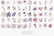 watercolor floral clipart set, a Decorative Illustration by Patishop Art (Thumbnail 9 of 10)