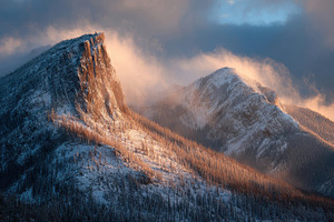 Sunlight breaks through clouds, a Photo by Pavel_design