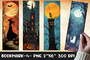 Halloween bookmarks png, an Illustration by Designworld