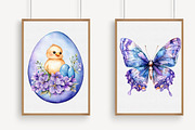 Watercolor Purple Easter Clipart Bun, an Illustration by Libby Wishes (Thumbnail 4 of 7)