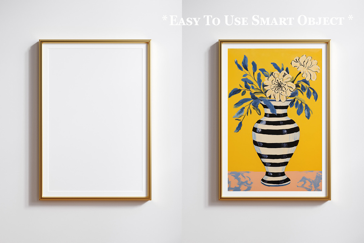 Golden frame mockup close up, an Advertising Mockup by Artjafara (Photo 2 of 4)