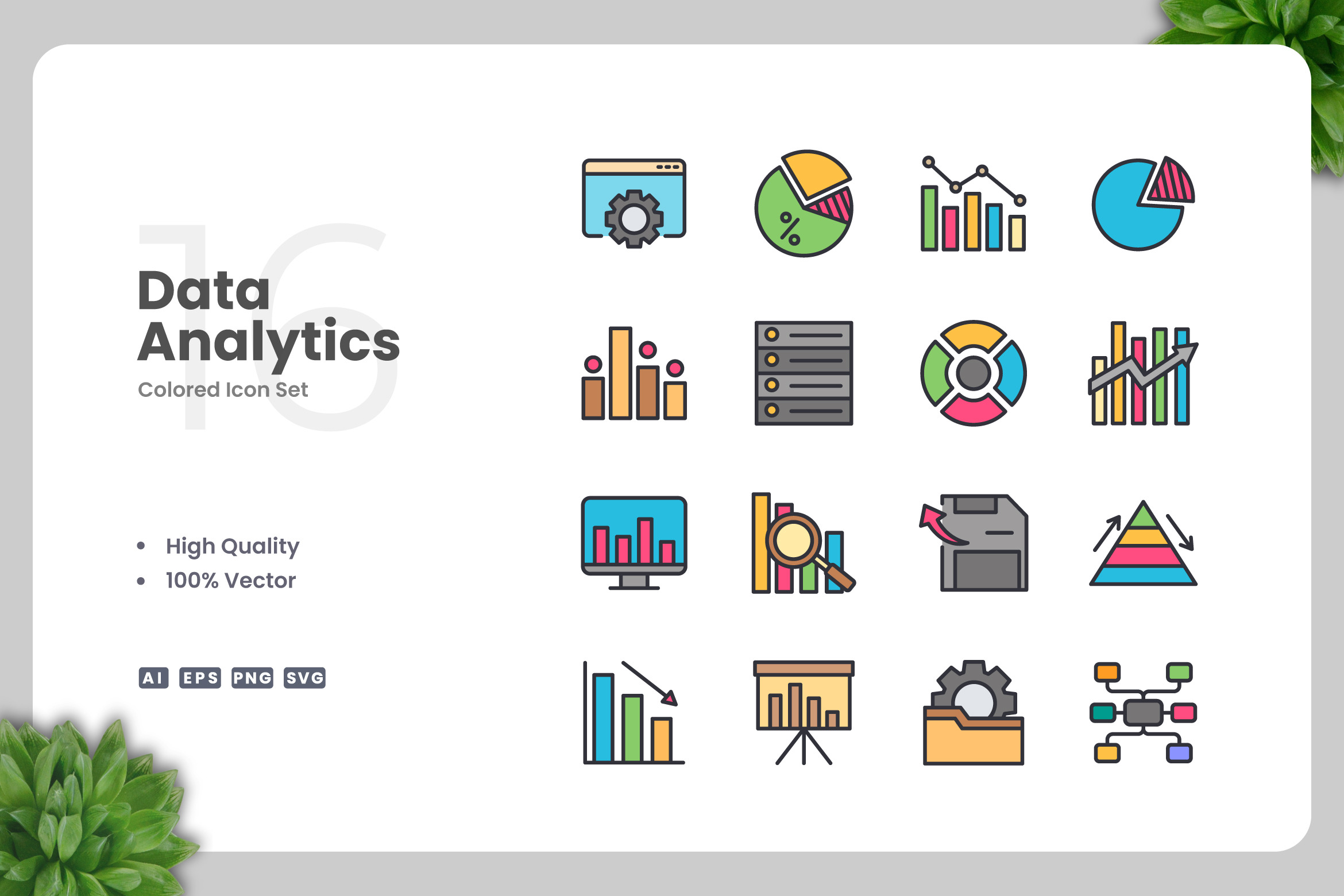 Data Analytics Colored Icons