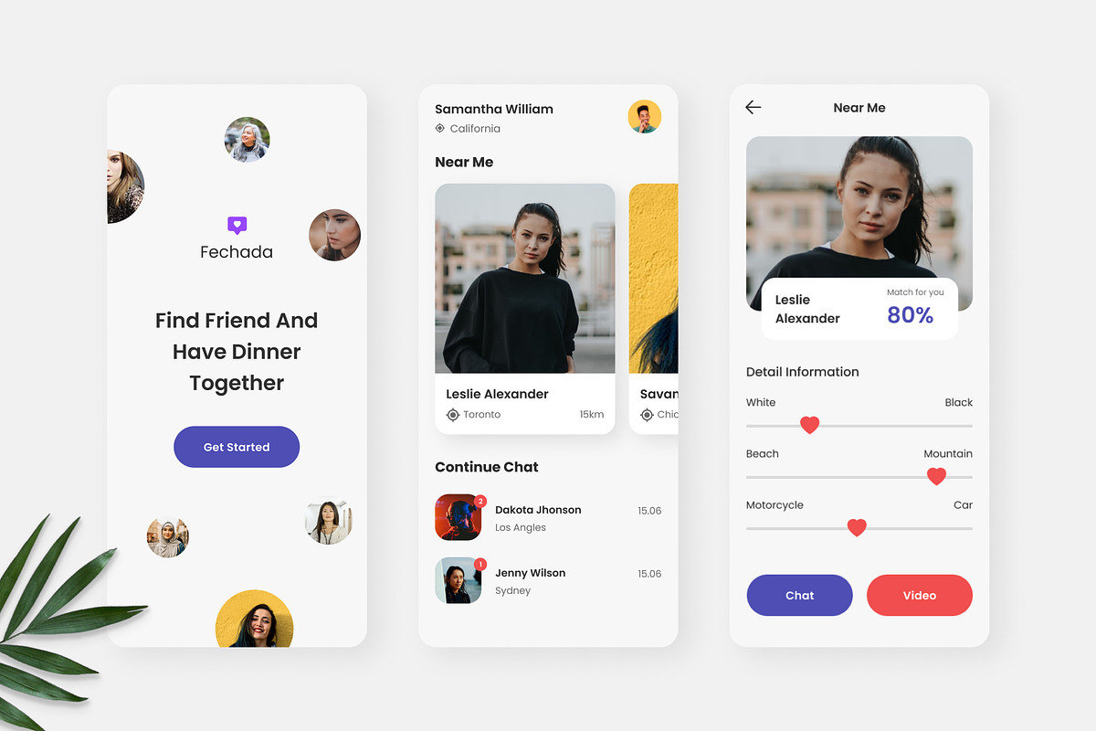 Fechada - Dating Mobile App, an UI Kit Template by Panen Creative (Photo 2 of 3)