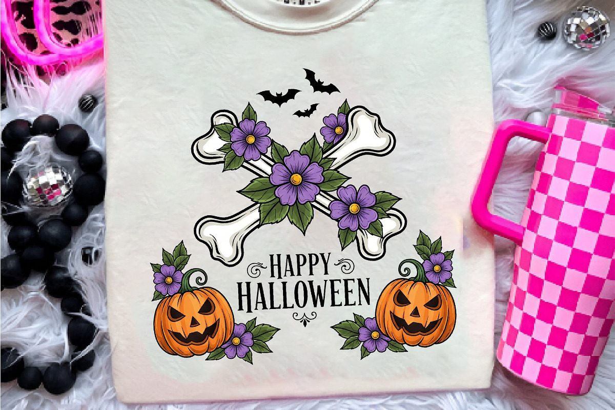 Skeleton Happy Halloween Sublimation, an Illustration by CreationArt (Photo 4 of 4)