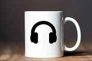 Headphone Silhouette SVG, a Technology Illustration by newminddesign (Thumbnail 10 of 10)