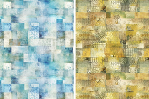 Patchwork Seamless Patterns Grunge