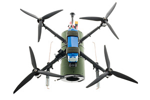Helicopter with blades and battery, a Technology Photo by Stockphoto by vzwer