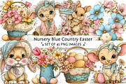 Nursery Blue Country Easter Clipart, an Illustration by DreamPrint404 (Thumbnail 1 of 5)