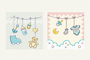 Baby Shower Clipart Bundle, an Illustration by Helospace (Thumbnail 7 of 10)