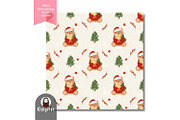 Christmas Bear Gingerbread Seamless, a Pattern Graphic by KisbyArt (Thumbnail 2 of 3)
