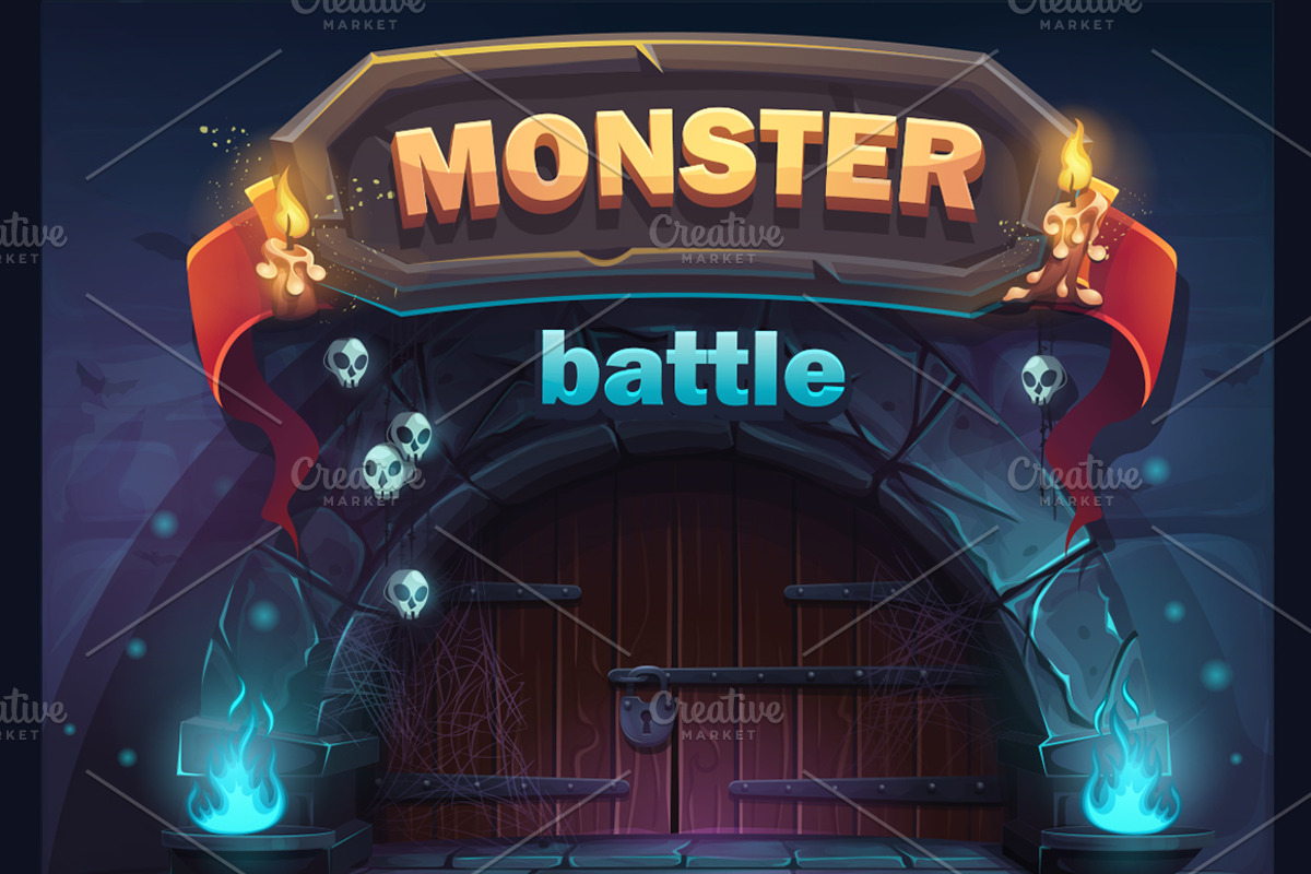 Monster Battle GUI, a Texture Illustration by Nearbirds (Photo 1 of 5)